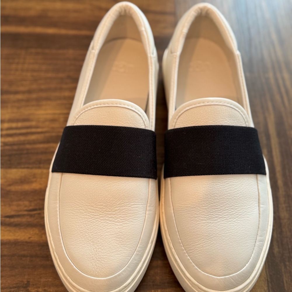 UGG Cream and Black Slip-On Loafers